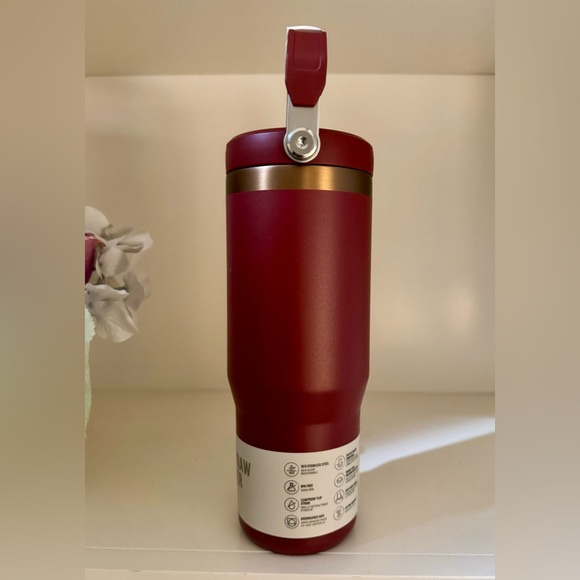 🎉LAST CHANCE🎉NWT Stanley Iceflow Flip Straw 30 oz Tumbler Glided Pomegranate - Picture 7 of 13